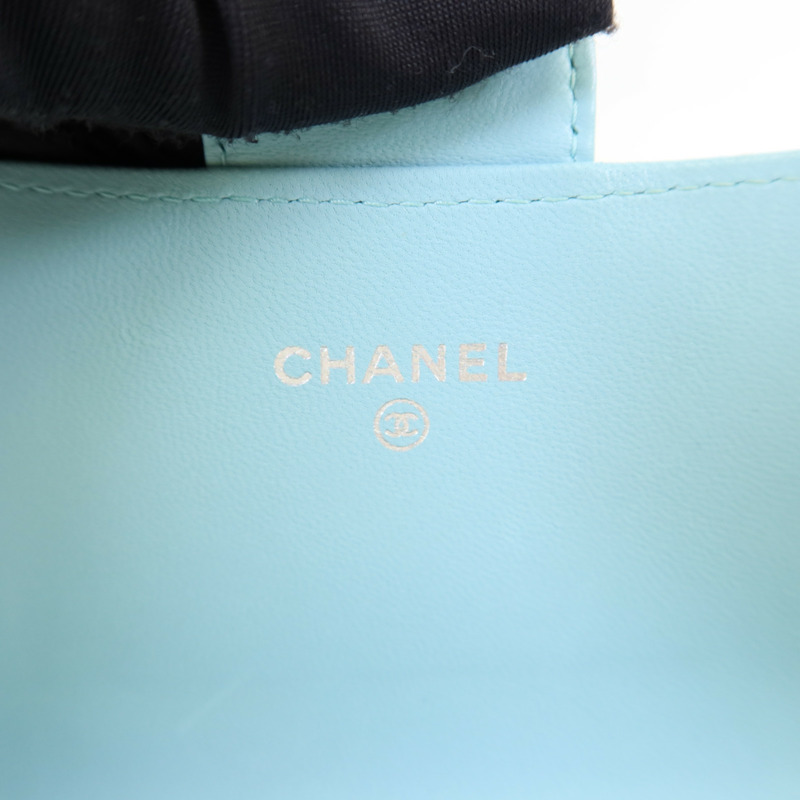 CHANEL 羊皮皮革Long Wallet銀扣長錢包-5