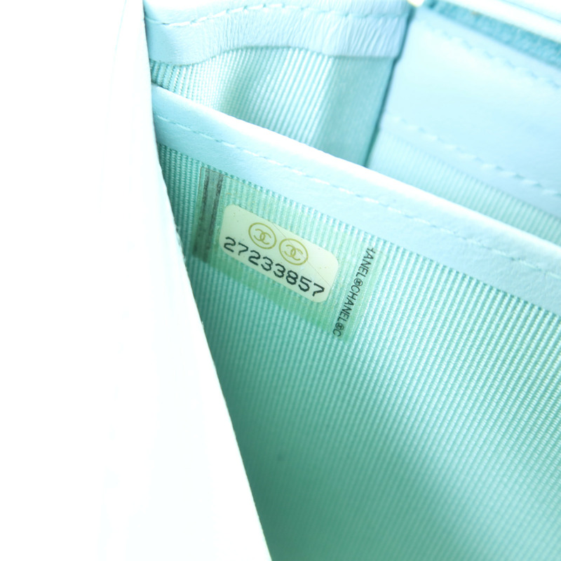 CHANEL 羊皮皮革Long Wallet銀扣長錢包-6