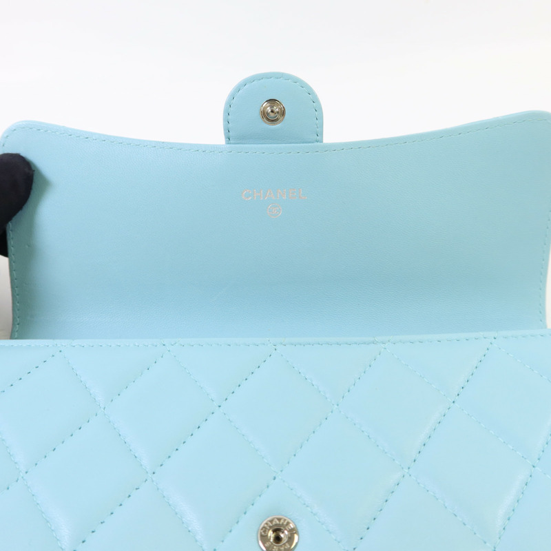 CHANEL 羊皮皮革Long Wallet銀扣長錢包-19