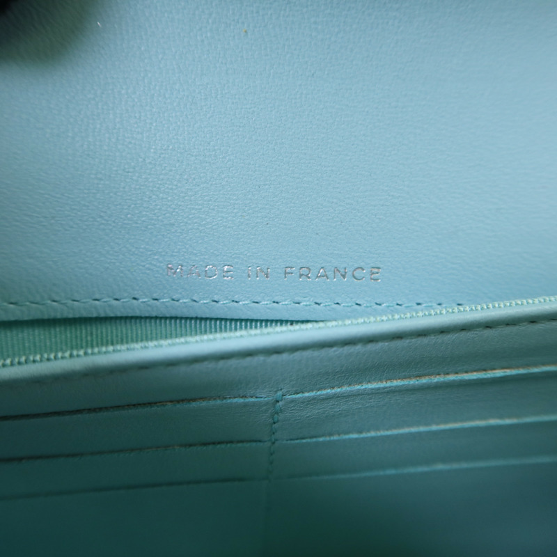 CHANEL 羊皮皮革Long Wallet銀扣長錢包-20