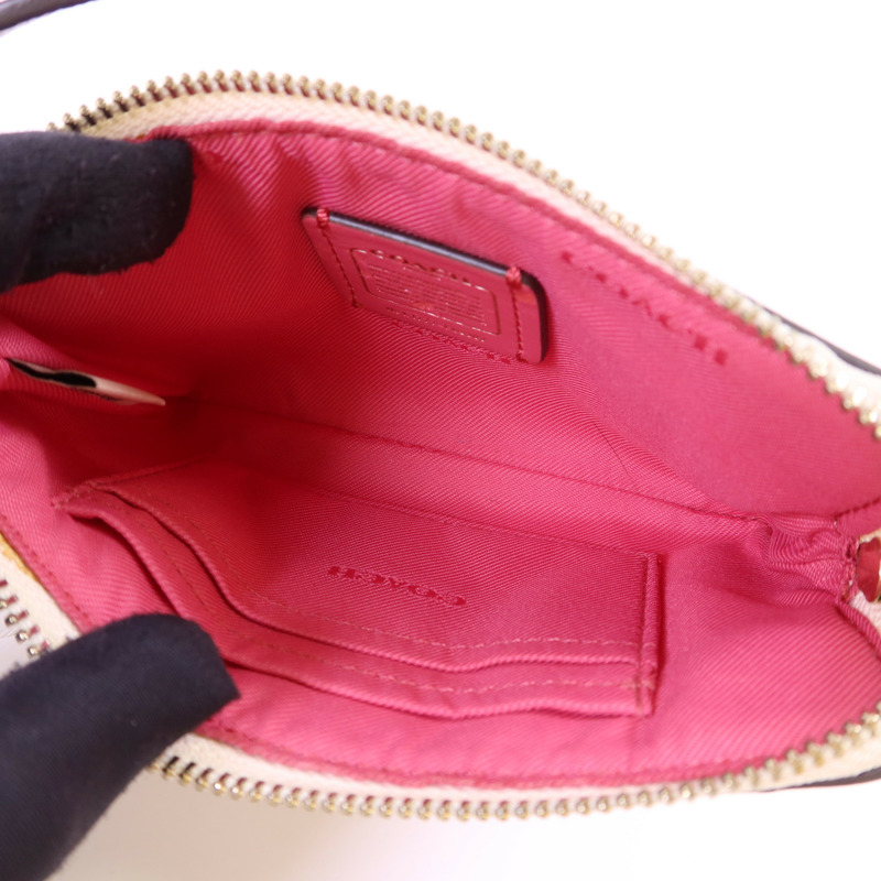 COACH 牛皮皮革Pouch金扣小袋-4