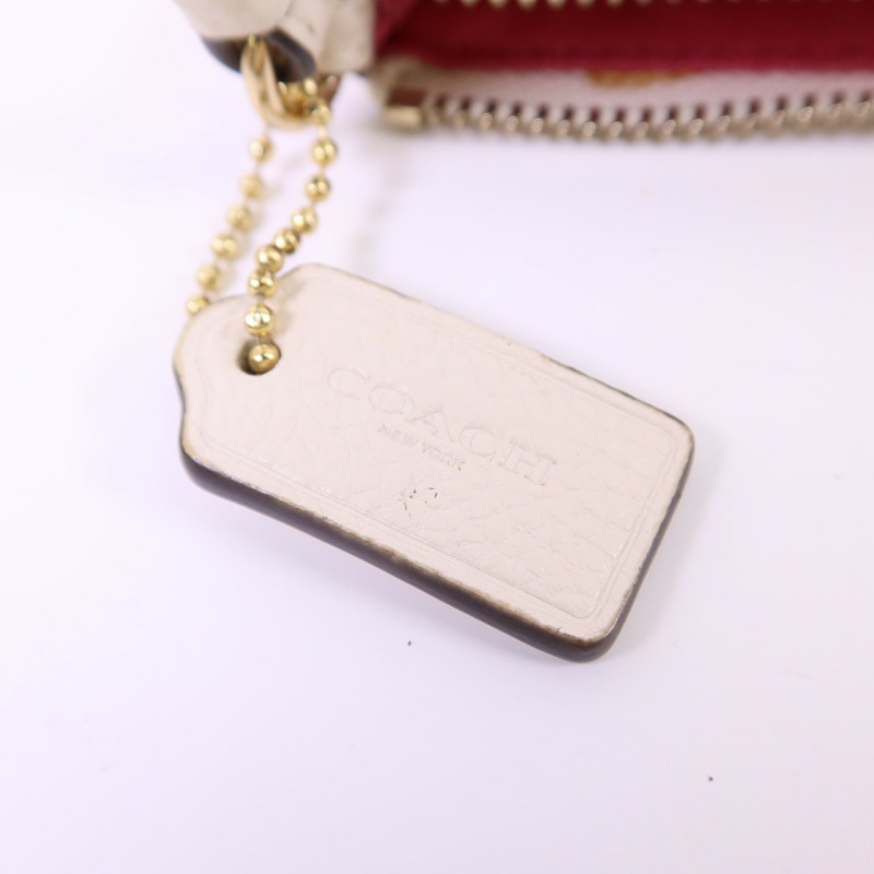 COACH 牛皮皮革Pouch金扣小袋-6