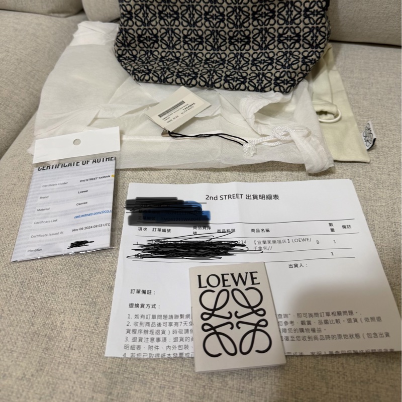 Loewe LOEWE Cubi 緹花帆布小牛皮 小號飯盒包 海軍藍-12