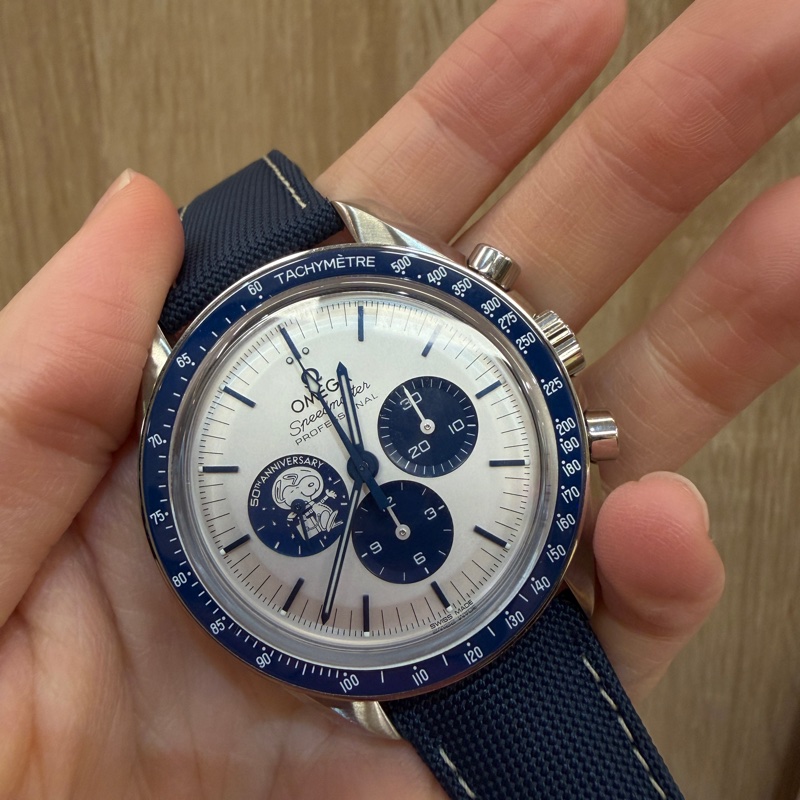 Omega 第三代精鋼Speedmaster藍鋼針Snoopy登月機械錶-1
