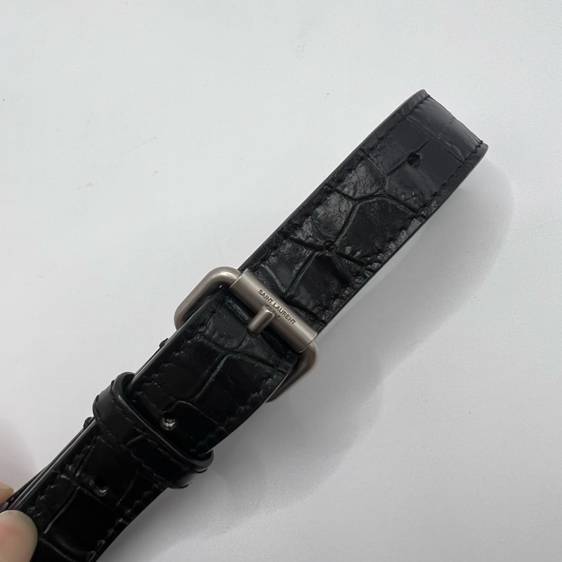 SAINT LAURENT 圣罗兰 YSL 黑色鳄鱼压纹相机包 男女同款单 尺寸 24*16*6.5cm-10