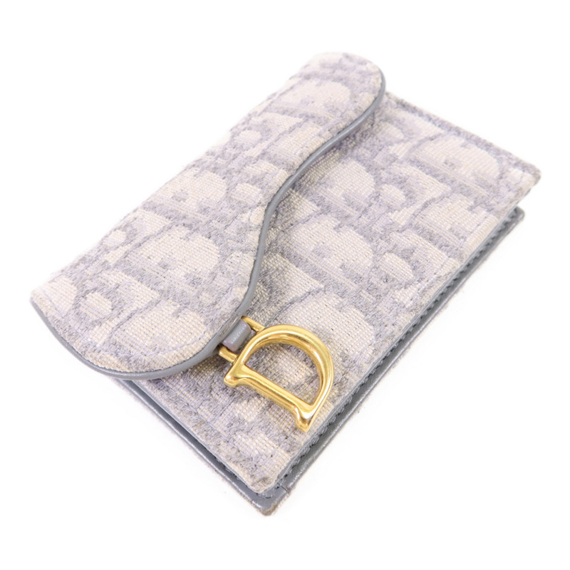 Dior 帆布Saddle Bloom Card Holder金扣卡片套-2