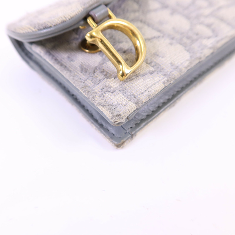 Dior 帆布Saddle Bloom Card Holder金扣卡片套-10