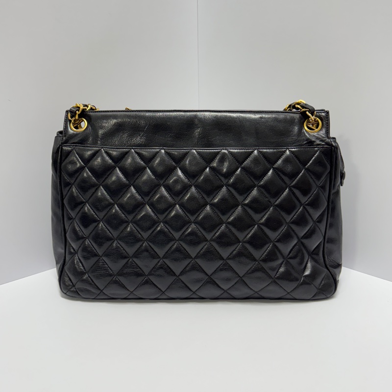 【極新🎁】 Chanel 黑金羊皮 經典托特包 （專櫃23.7萬）-5