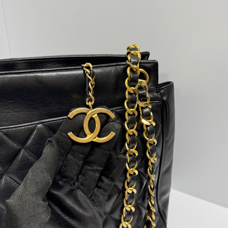 【極新🎁】 Chanel 黑金羊皮 經典托特包 （專櫃23.7萬）-6