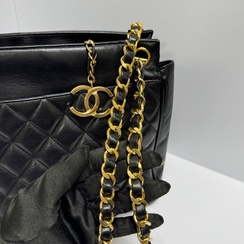 【極新🎁】 Chanel 黑金羊皮 經典托特包 （專櫃23.7萬）-7