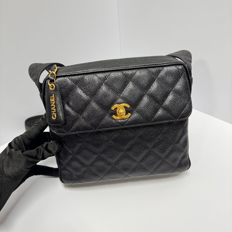 【超！級！新】Chanel 黑金魚子醬牛皮 豆腐包（專櫃26.4萬）-13