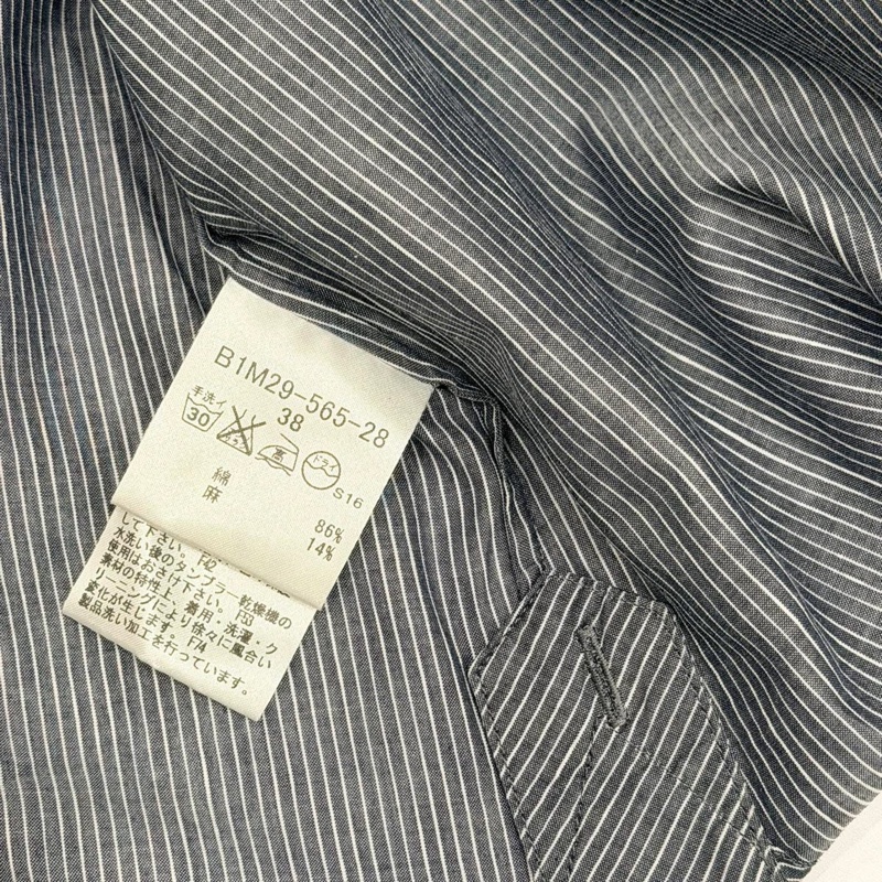 BURBERRY 倫敦 直條紋大戰馬刺繡襯衫-9