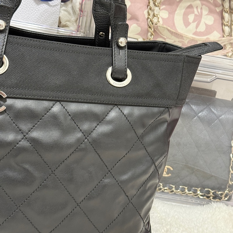 未使用9新✨是一顆公事包 也可以是一顆媽媽包 香奈兒chanel黑色肩背 托特-5