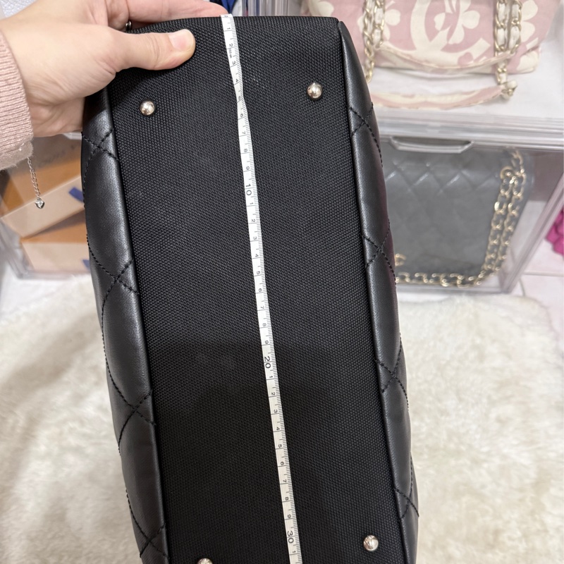 未使用9新✨是一顆公事包 也可以是一顆媽媽包 香奈兒chanel黑色肩背 托特-12