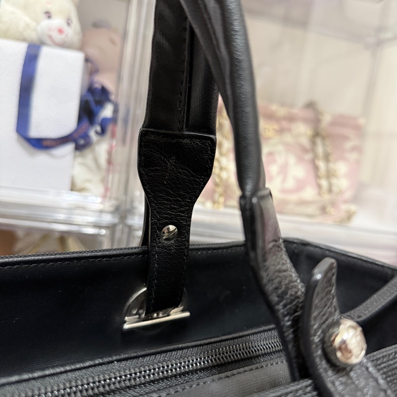 未使用9新✨是一顆公事包 也可以是一顆媽媽包 香奈兒chanel黑色肩背 托特-33