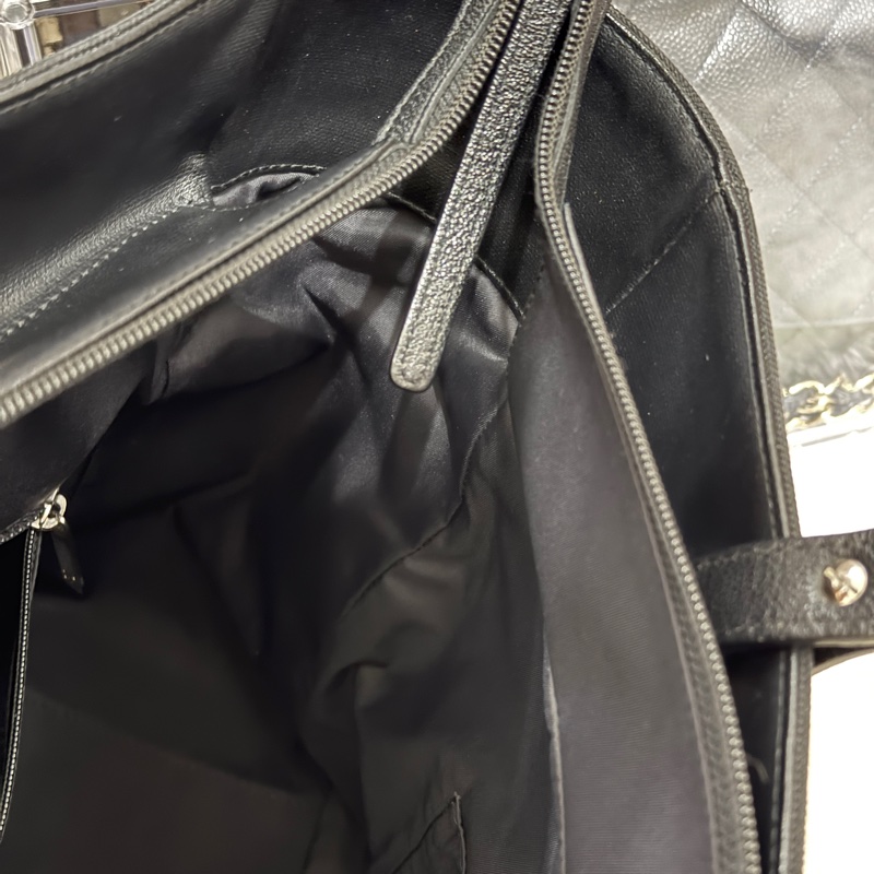 未使用9新✨是一顆公事包 也可以是一顆媽媽包 香奈兒chanel黑色肩背 托特-38