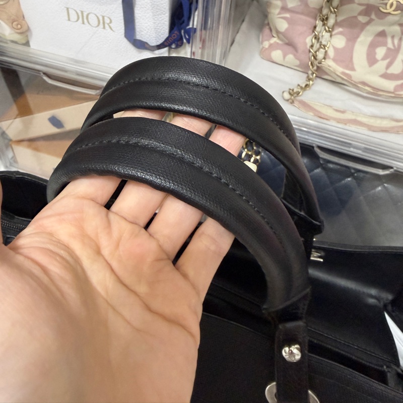 未使用9新✨是一顆公事包 也可以是一顆媽媽包 香奈兒chanel黑色肩背 托特-50