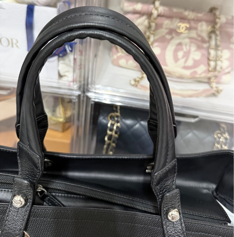 未使用9新✨是一顆公事包 也可以是一顆媽媽包 香奈兒chanel黑色肩背 托特-51