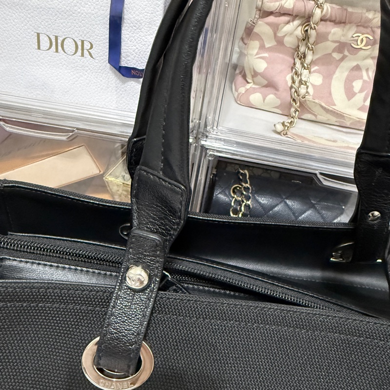 未使用9新✨是一顆公事包 也可以是一顆媽媽包 香奈兒chanel黑色肩背 托特-52