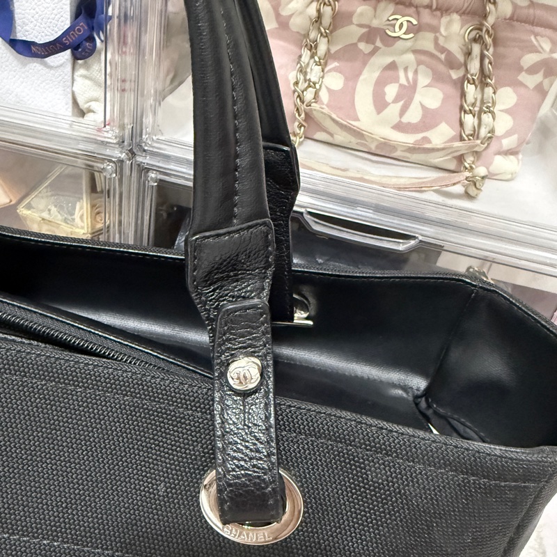 未使用9新✨是一顆公事包 也可以是一顆媽媽包 香奈兒chanel黑色肩背 托特-53