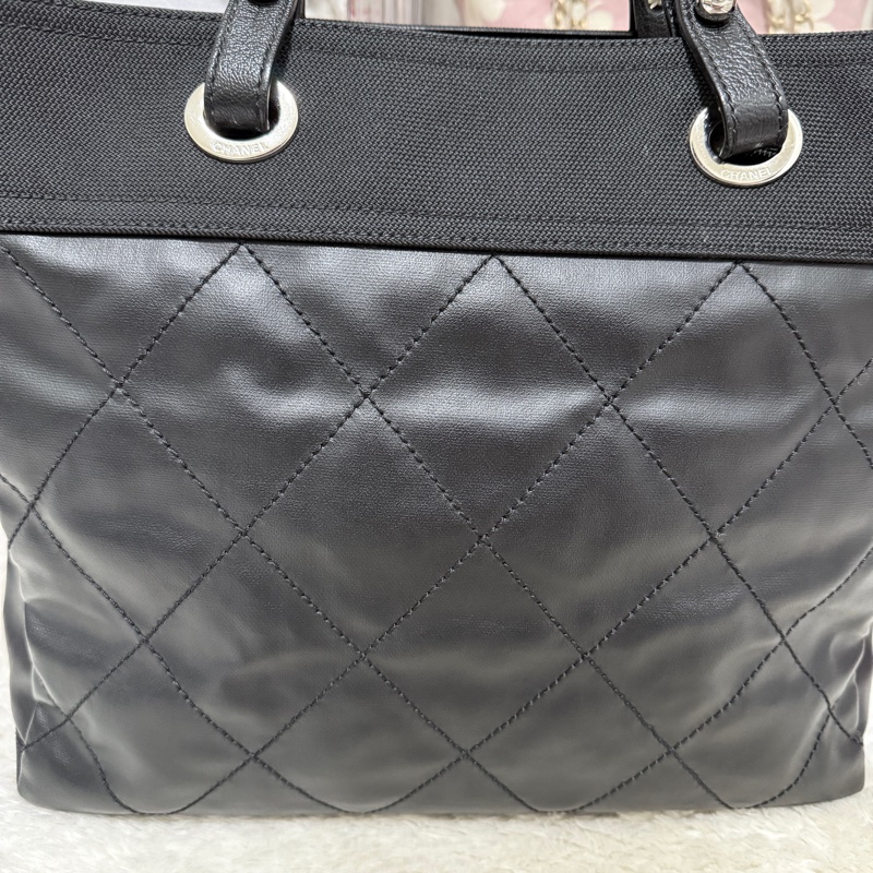 未使用9新✨是一顆公事包 也可以是一顆媽媽包 香奈兒chanel黑色肩背 托特-55