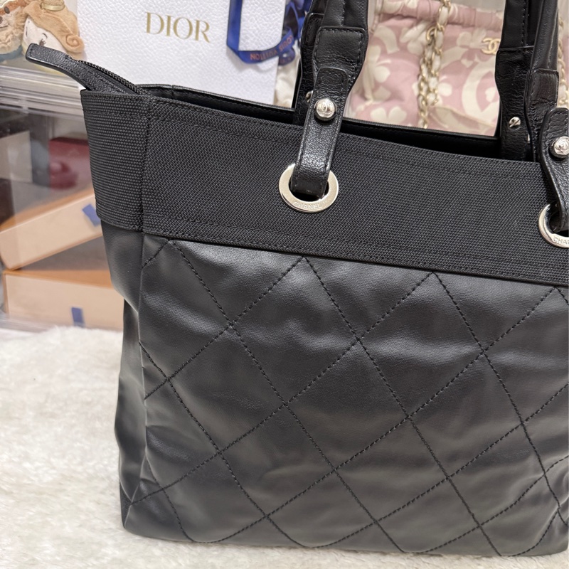 未使用9新✨是一顆公事包 也可以是一顆媽媽包 香奈兒chanel黑色肩背 托特-56