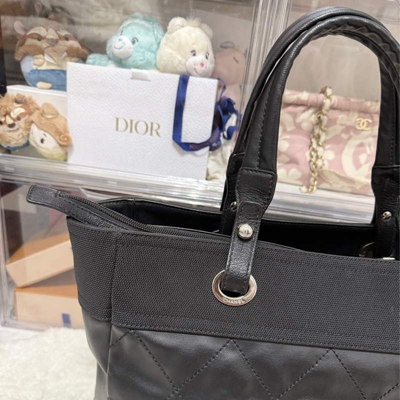 未使用9新✨是一顆公事包 也可以是一顆媽媽包 香奈兒chanel黑色肩背 托特-57