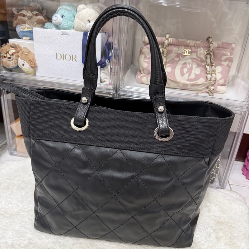 未使用9新✨是一顆公事包 也可以是一顆媽媽包 香奈兒chanel黑色肩背 托特-58