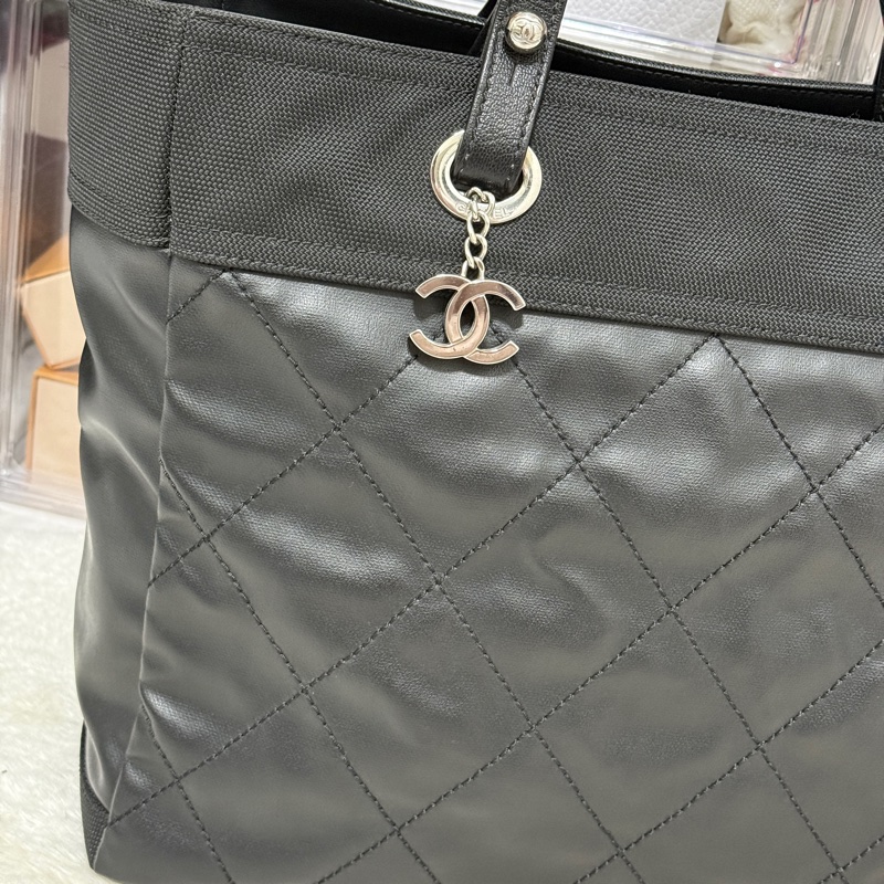 未使用9新✨是一顆公事包 也可以是一顆媽媽包 香奈兒chanel黑色肩背 托特-67