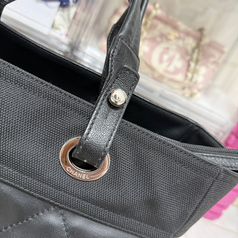 未使用9新✨是一顆公事包 也可以是一顆媽媽包 香奈兒chanel黑色肩背 托特-17