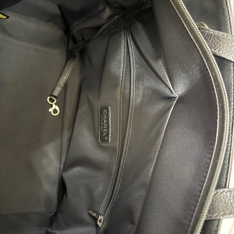 未使用9新✨是一顆公事包 也可以是一顆媽媽包 香奈兒chanel黑色肩背 托特-22