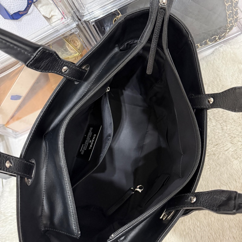 未使用9新✨是一顆公事包 也可以是一顆媽媽包 香奈兒chanel黑色肩背 托特-27