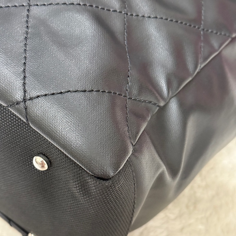 未使用9新✨是一顆公事包 也可以是一顆媽媽包 香奈兒chanel黑色肩背 托特-30