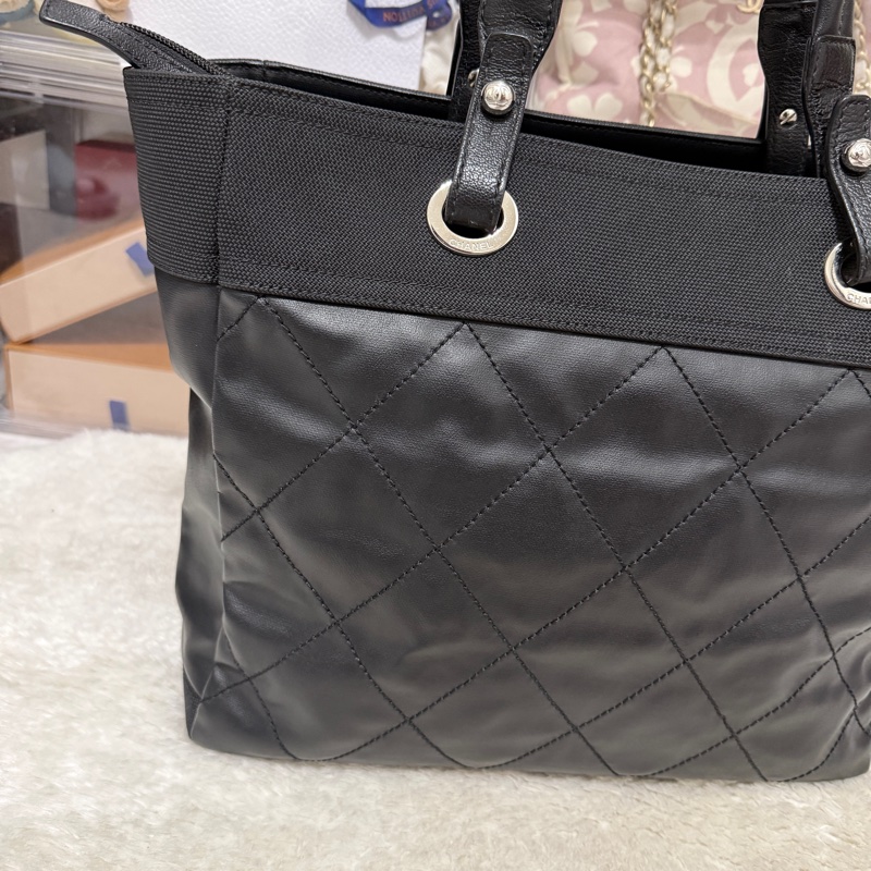 未使用9新✨是一顆公事包 也可以是一顆媽媽包 香奈兒chanel黑色肩背 托特-44