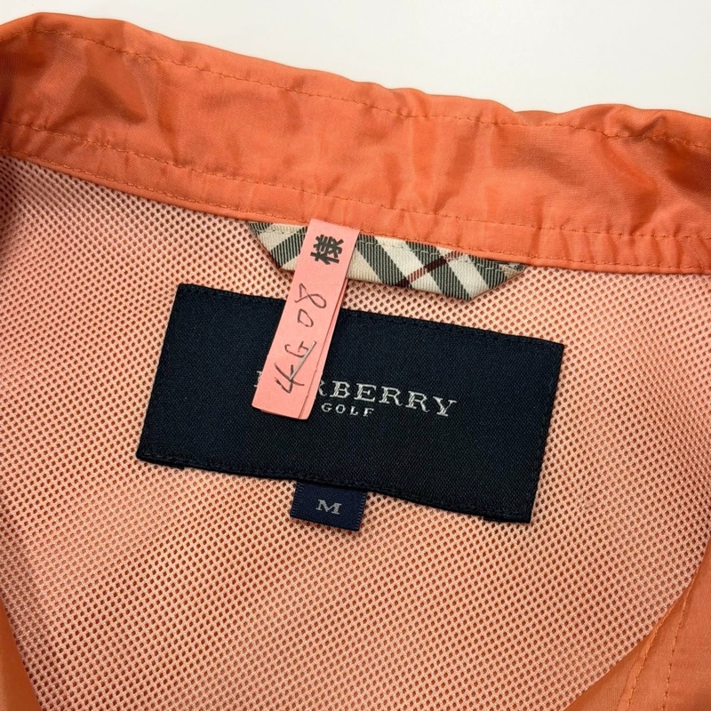 BURBERRY 倫敦 鮭魚粉色格紋抽繩薄款背心-8