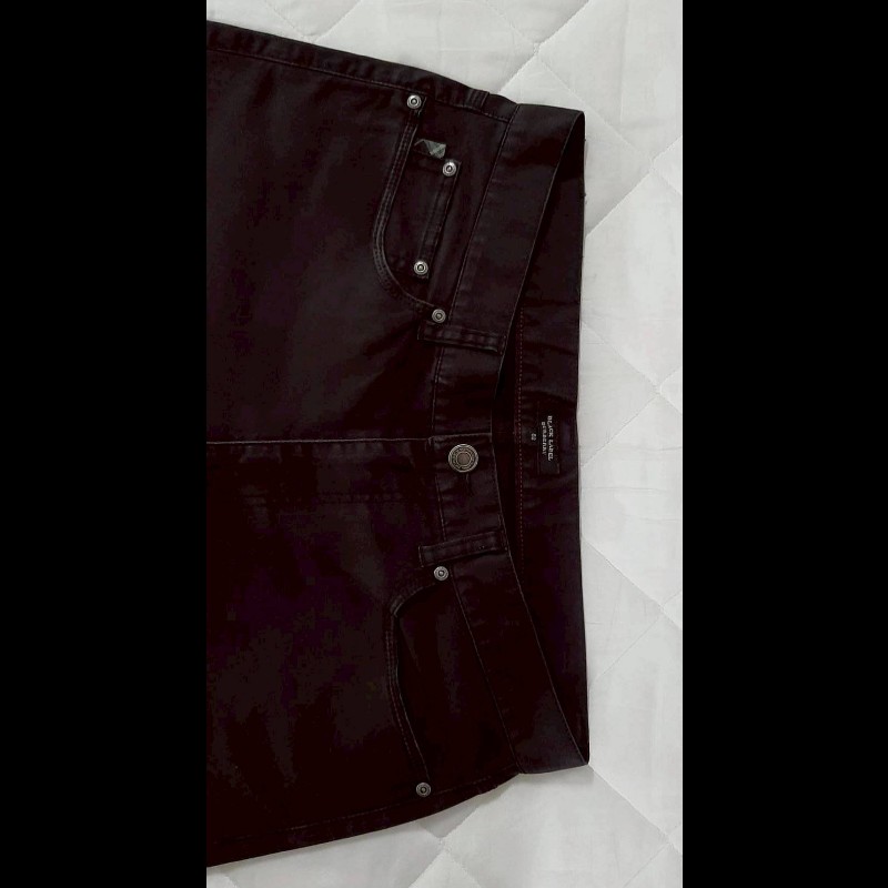 絕版BURBERRY 博柏利 BLACK LABEL 黑標 男黑色彈性休閒長褲82號-2