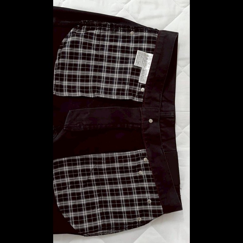 絕版BURBERRY 博柏利 BLACK LABEL 黑標 男黑色彈性休閒長褲82號-4