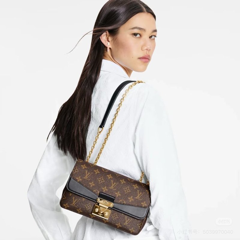 Louis Vuitton - 原花金釦下蓋Marceau肩側背包-2