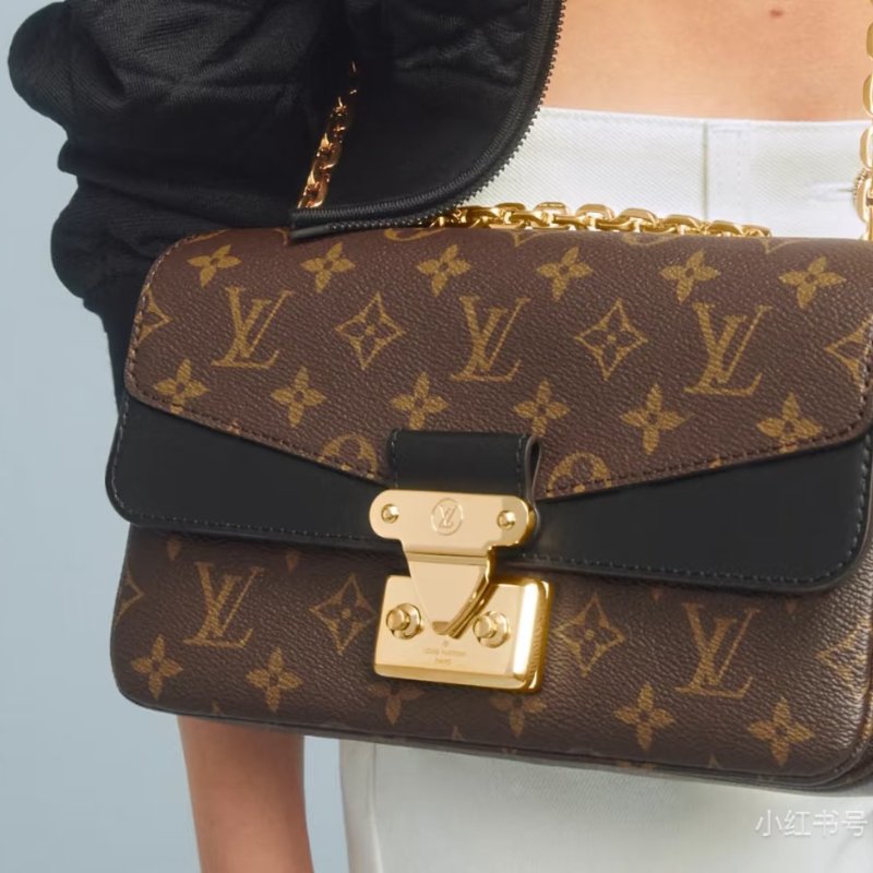 Louis Vuitton - 原花金釦下蓋Marceau肩側背包-3