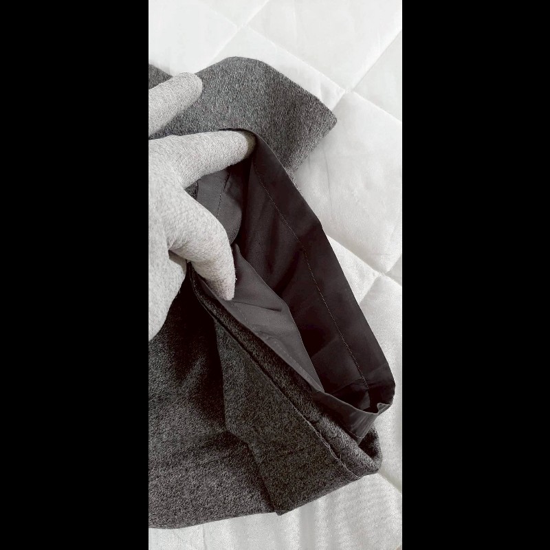 （日本製MIJ）BURBERRY 博柏利 LONDON 女灰色混羊毛休閒長褲42號-6