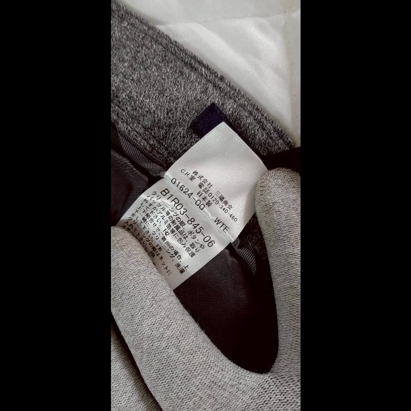 （日本製MIJ）BURBERRY 博柏利 LONDON 女灰色混羊毛休閒長褲42號-8