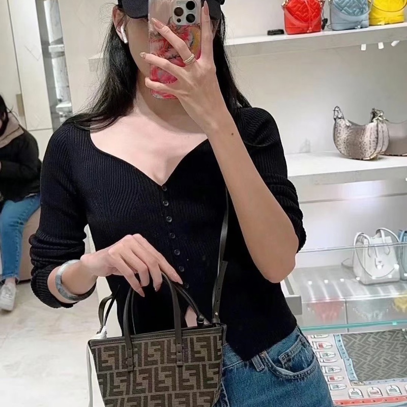 Fendi 迷你款式Roll 棕色FF提花迷你包-3