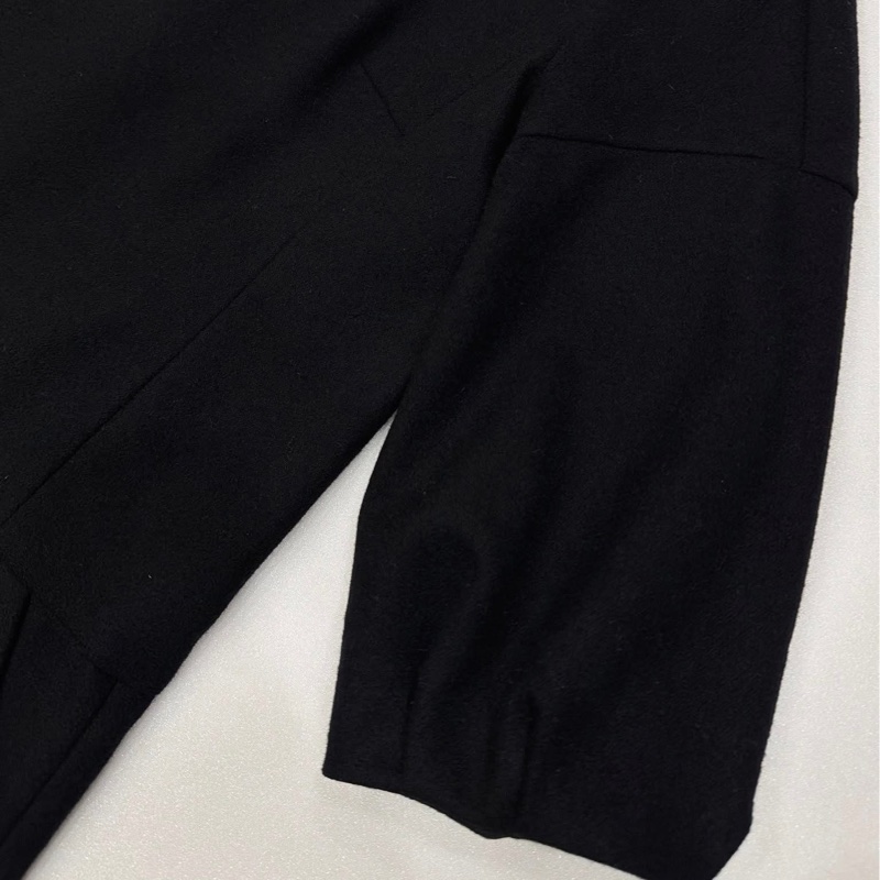 BURBERRY 大鈕扣口袋毛料戰馬洋裝黑色-3