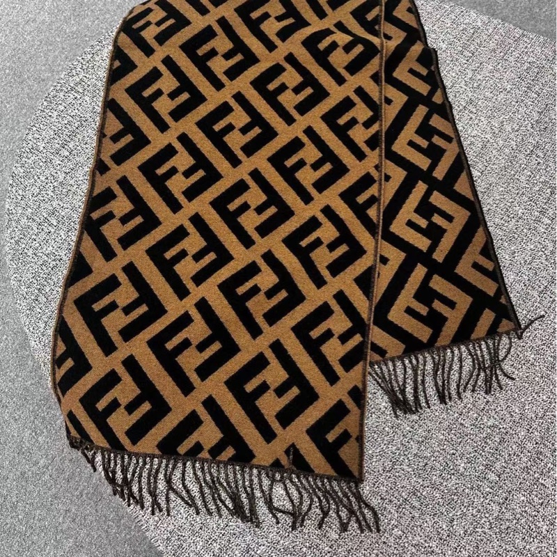 Fendi 圍巾 羊毛 棕色-0