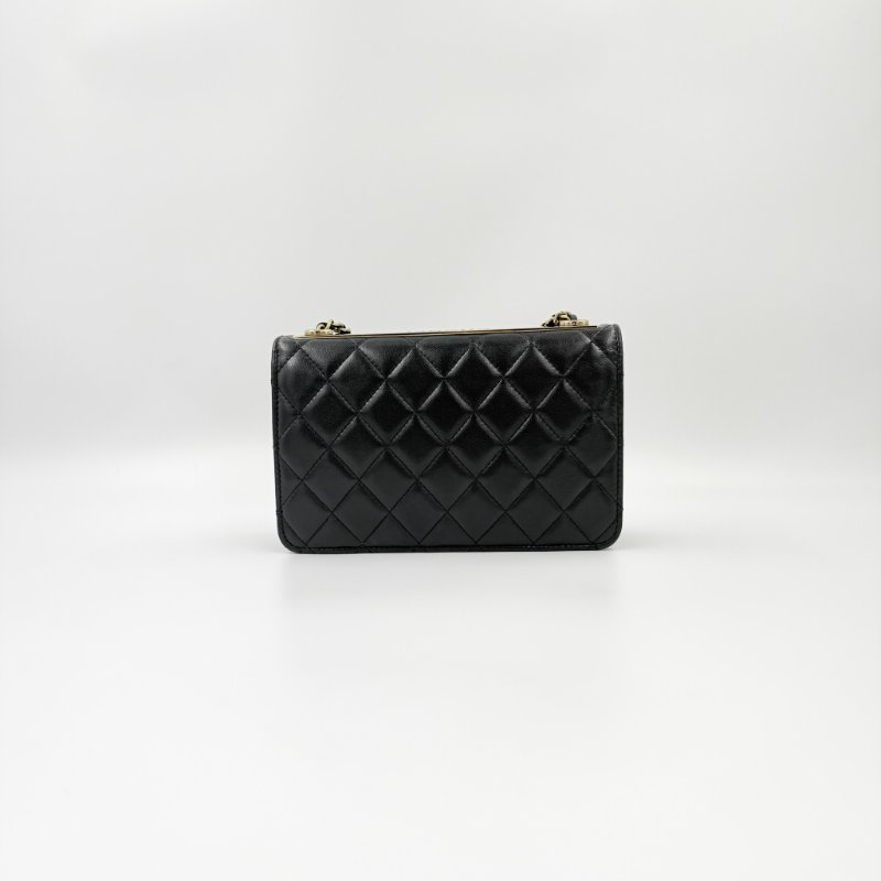 CHANEL - 黑色羊皮金釦Trendy CC Wallet on Chain ╻ WOC-4