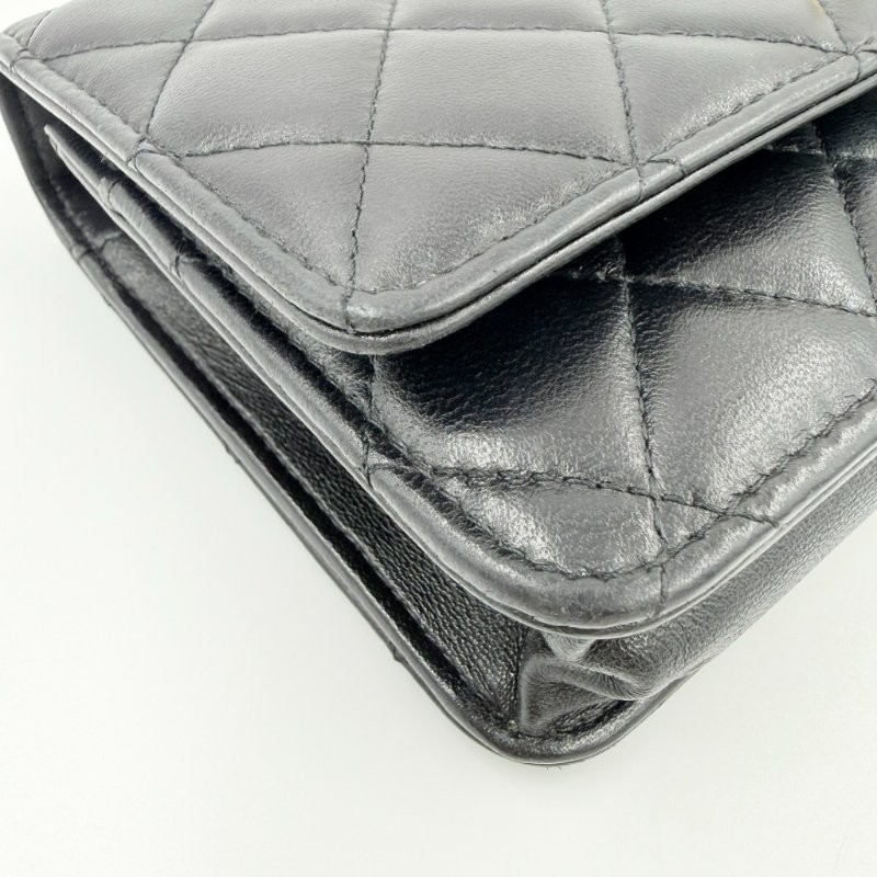 CHANEL - 黑色羊皮金釦Trendy CC Wallet on Chain ╻ WOC-10