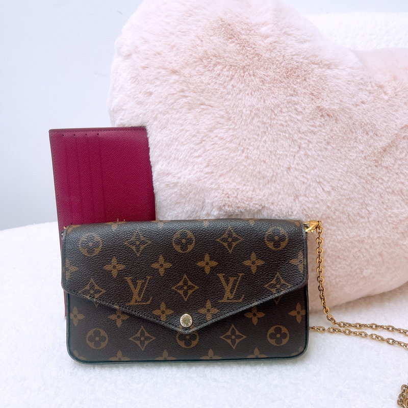 Lv felicie woc 老花鏈條包-0