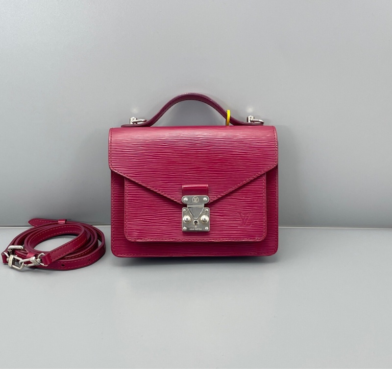 【稀有獨特✨適合新年❤️全網最便宜】LV蒙梭郵差手提包水波紋紫紅色 可單肩斜挎-1