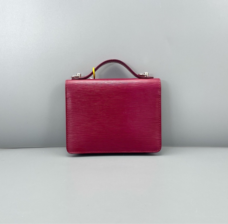 【稀有獨特✨適合新年❤️全網最便宜】LV蒙梭郵差手提包水波紋紫紅色 可單肩斜挎-2