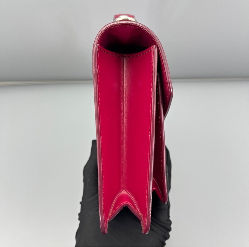 【稀有獨特✨適合新年❤️全網最便宜】LV蒙梭郵差手提包水波紋紫紅色 可單肩斜挎-3